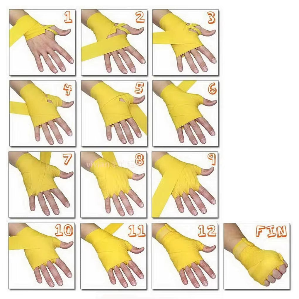 Fitness Cotton Boxing Hand Wraps for Sanda, Muay Thai, and Taekwondo Training