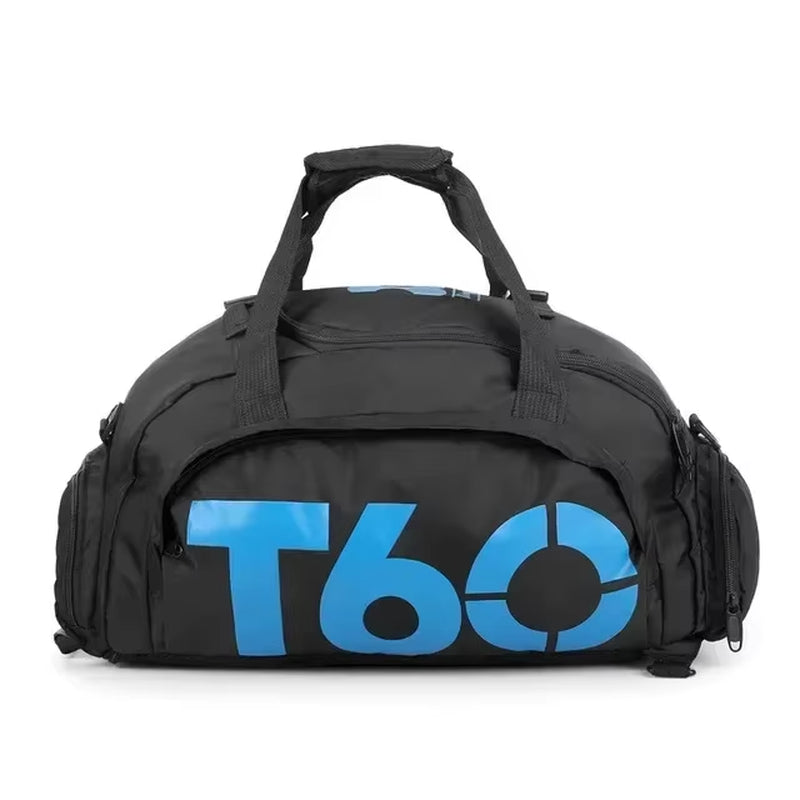 T60 Waterproof Gym Sports Bags for Men and Women - Molle Fitness Training Backpacks and Multifunctional Travel Luggage Shoulder Handbags