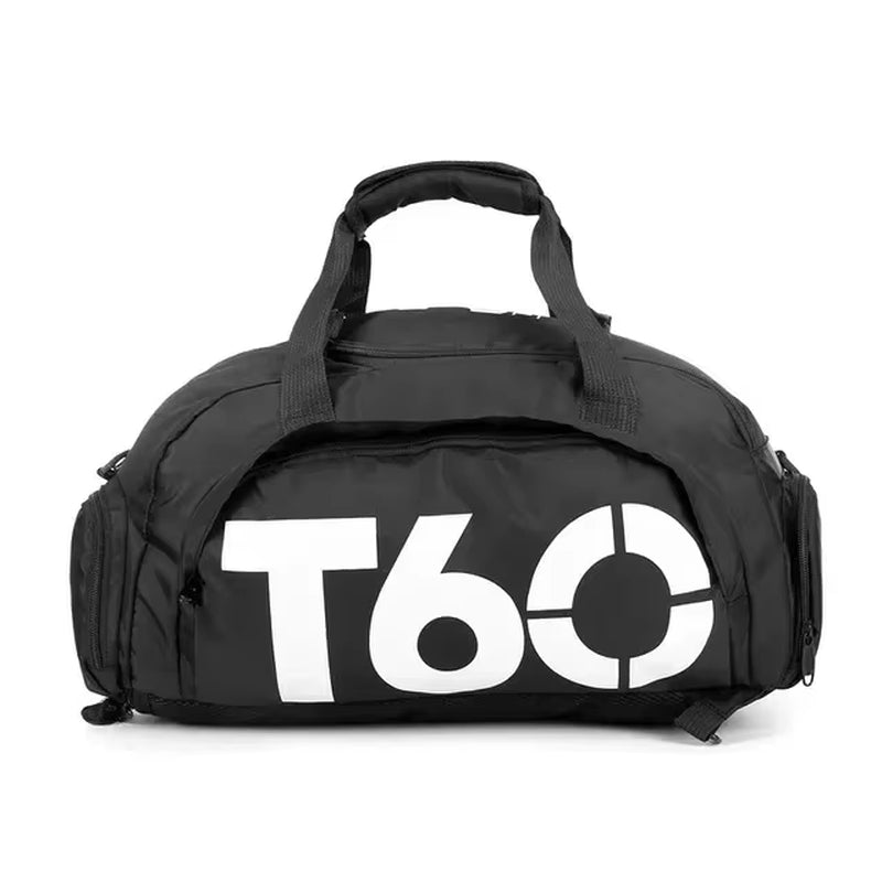 T60 Waterproof Gym Sports Bags for Men and Women - Molle Fitness Training Backpacks and Multifunctional Travel Luggage Shoulder Handbags
