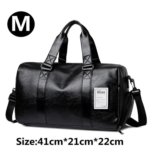 Gym Bag Leather Sports Bags Men for Shoes Training Fitness Yoga Travel Luggage Shoulder Sac De Sport Bag