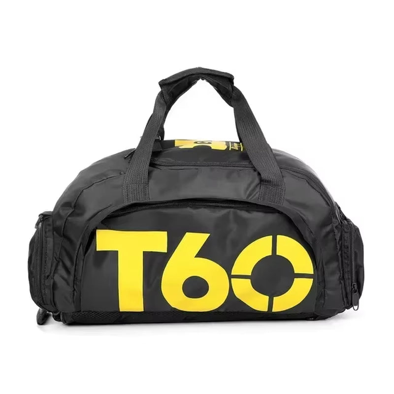 T60 Waterproof Gym Sports Bags for Men and Women - Molle Fitness Training Backpacks and Multifunctional Travel Luggage Shoulder Handbags