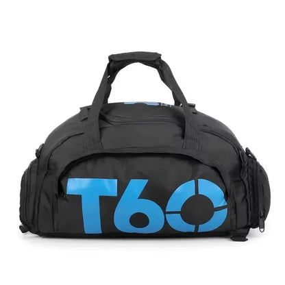 T60 Waterproof Gym Sports Bags for Men and Women - Molle Fitness Training Backpacks and Multifunctional Travel Luggage Shoulder Handbags